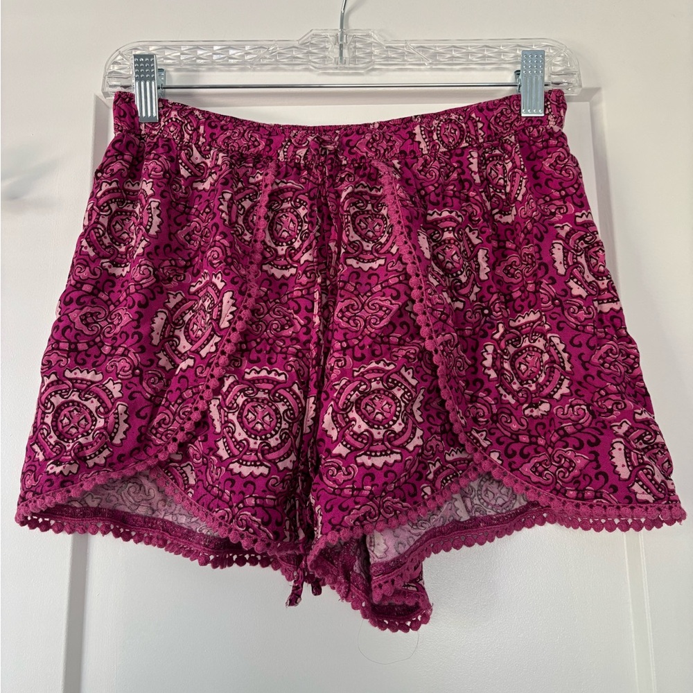 Hollister Pink Patterned Shorts